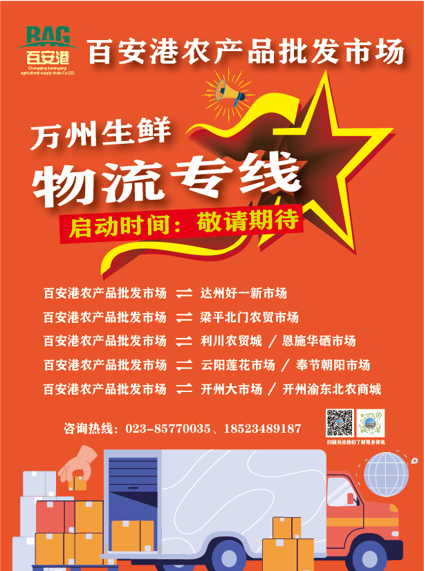預告！百安港農產品批發(fā)市場物流專線即將啟動！